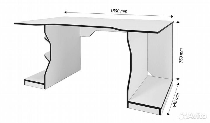 Компьютерный стол Игровой-800eu игровой классическ