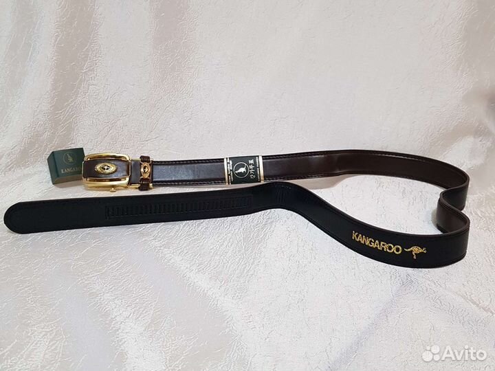 Ремень кожаный коричневый новый мужской