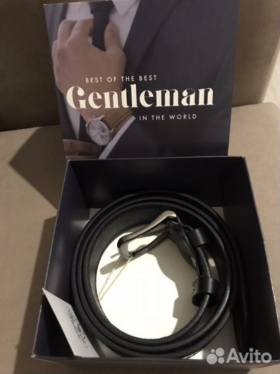 Ремень натуральная кожа, черный