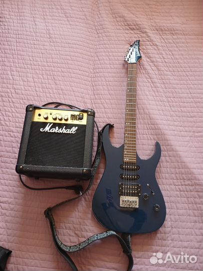 Электрогитара с комбиком маршал