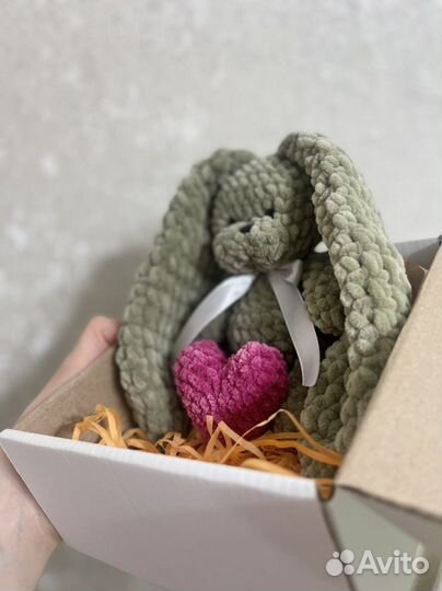 Вязаный зайка плюшевая ручной работы