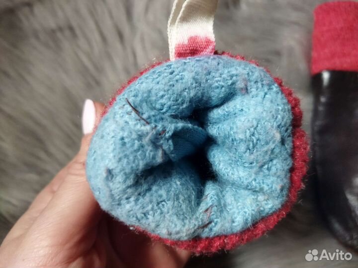 Новые кожаные варежки, детские, СССР