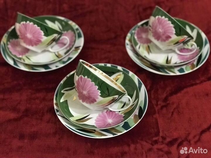 Чайные пары Дулево,Астры