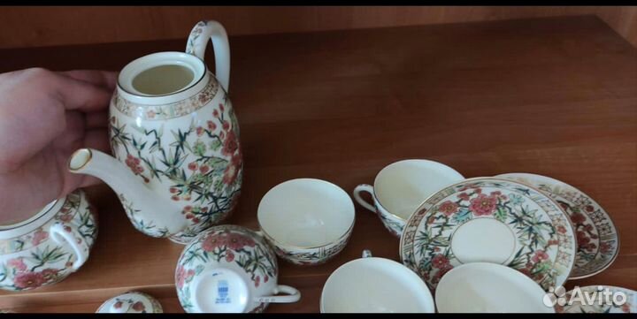 Чайный фарфоровый сервиз Zsolnay pecs винтаж чашка