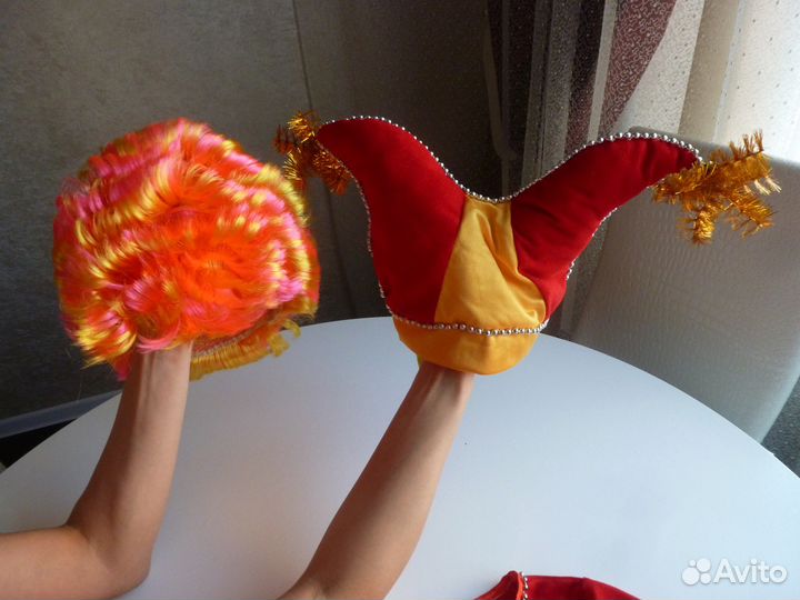 Новогодний маскарадный костюм клоун петрушка