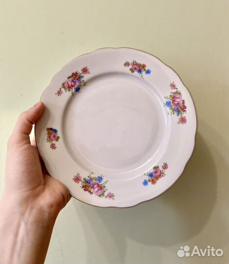 Тарелка фарфор СССР винтаж дулево