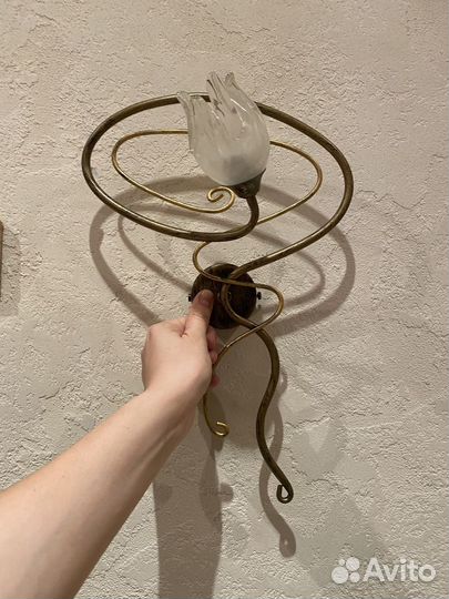 Люстра и 2 бра. Комплект. Бронза