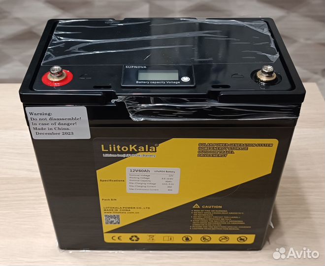 Аккумулятор LiitoKala LiFePo4 60а/ч +дисплей