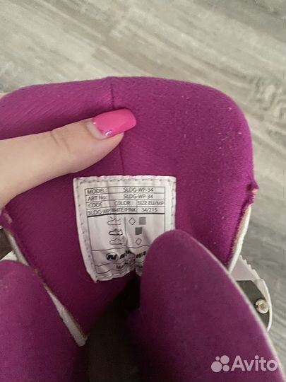 Коньки детские раздвижные 34 размер