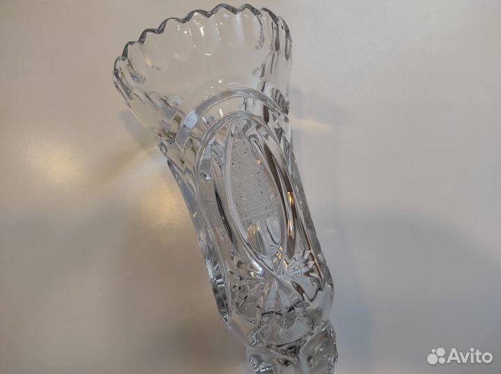 Хрустальная ваза кубок для цветов СССР