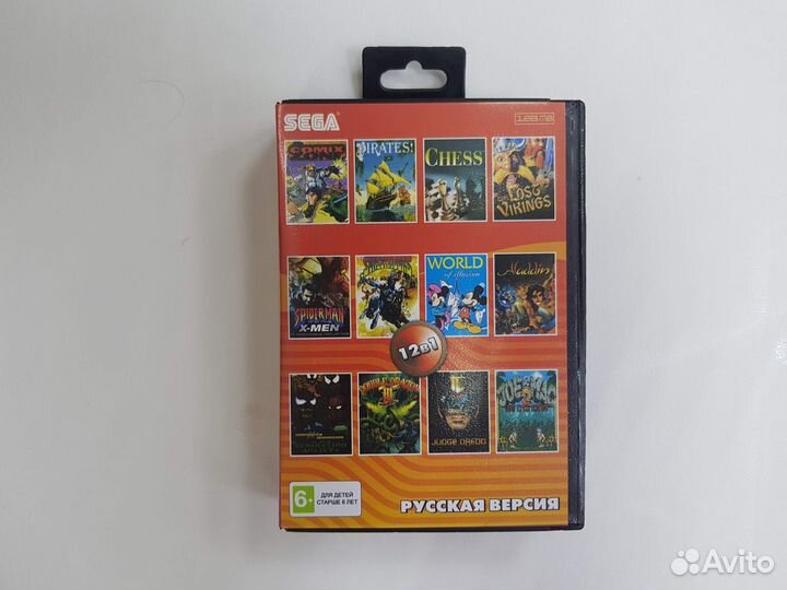 Картридж Sega 12в1 многоигровка,русская версия