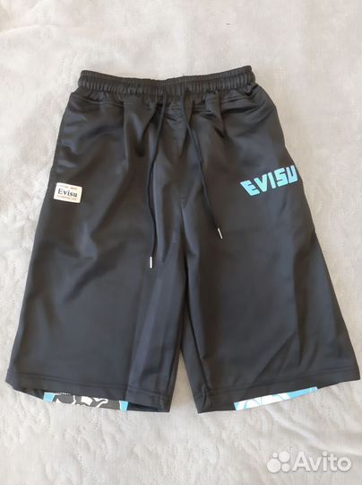 Шорты evisu синие в хорошем состоянии