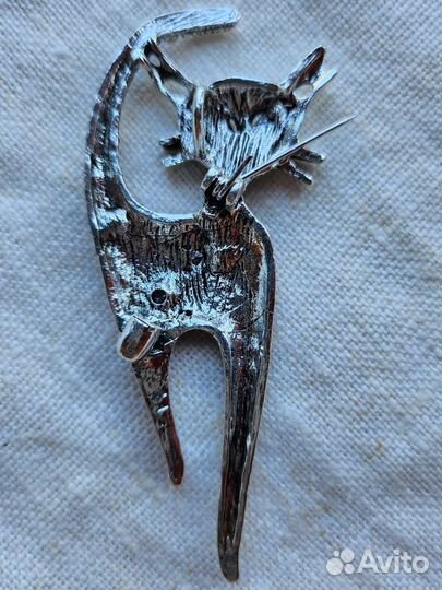 Брошь кулон Кошка