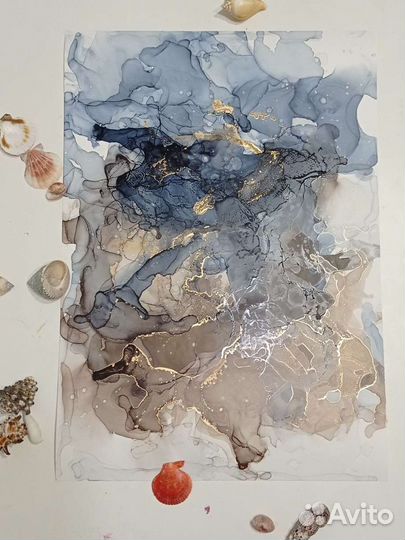 Картина спиртовыми чернилами 