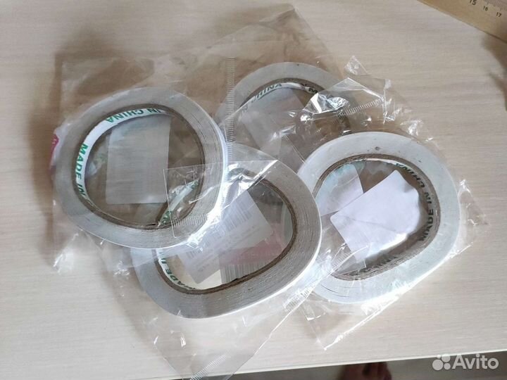 Двусторонний скотч прозрачный 10 мм, 18 м