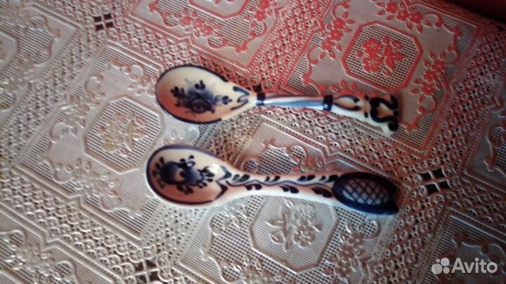 Ложки чайные гжель.пара