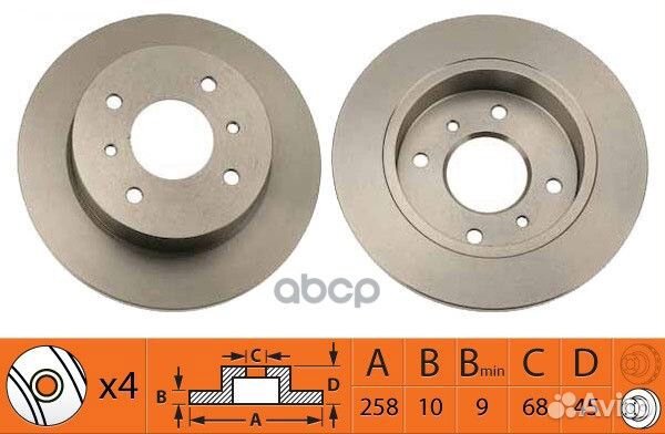 Диск тормозной зад BR22110 SB Nagamochi
