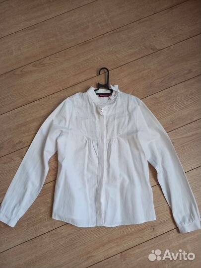 Рубашка белая для девочки 140