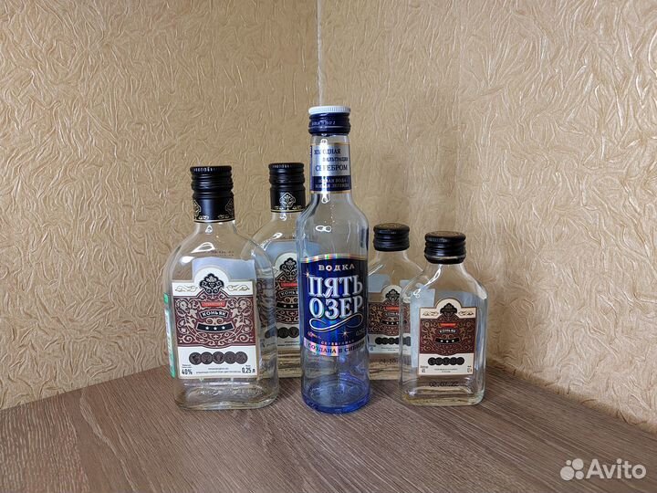 Бутылки стеклянные 0,7л 0,5л 0,25л 0,1л