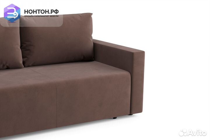 Диван еврокнижка Виена коричневый