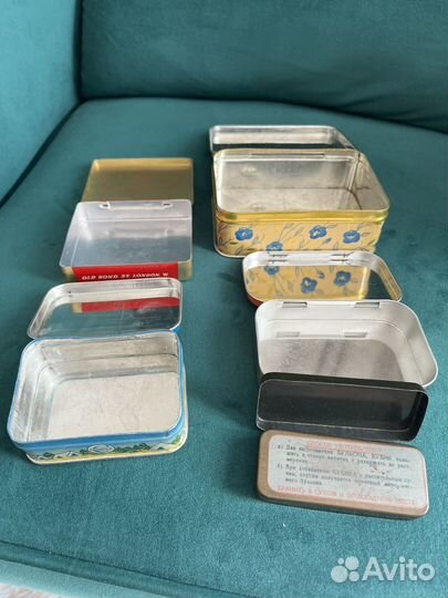 Коробочки жестяные СССР зубной порошок