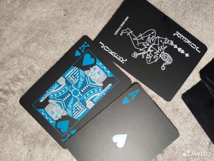 Черные игральные карты пластиковые