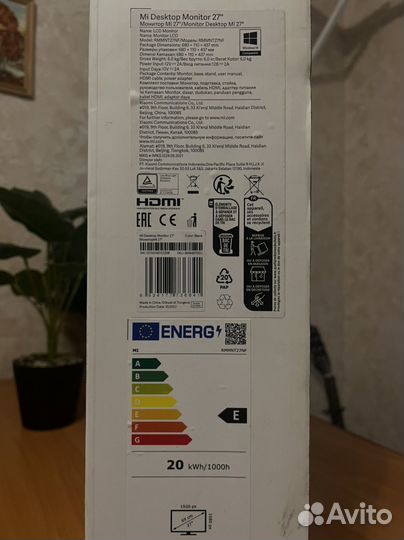 Монитор Xiaomi Mi Desktop Monitor 27 75Hz