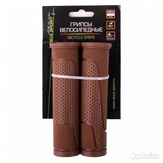 Грипсы велосипедные резиновые, длина 125 мм, Vinc