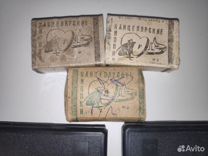 Канцелярские кнопки, набор черчения, СССР