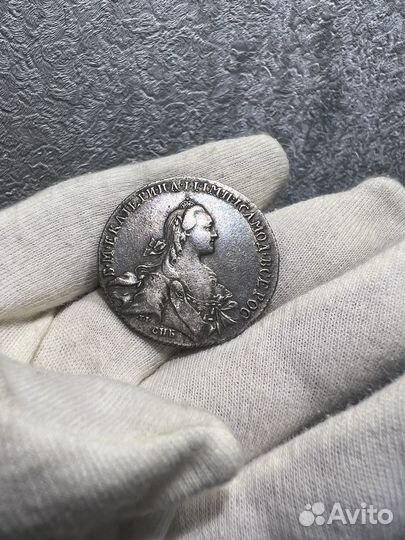 Рубль 1766 года СПБ аш