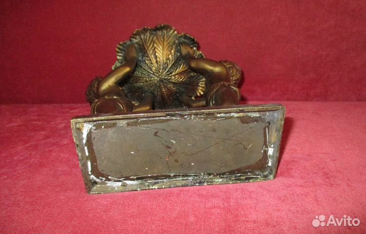 Подсвечник Старинный фигуры,бронза 19 см Европа