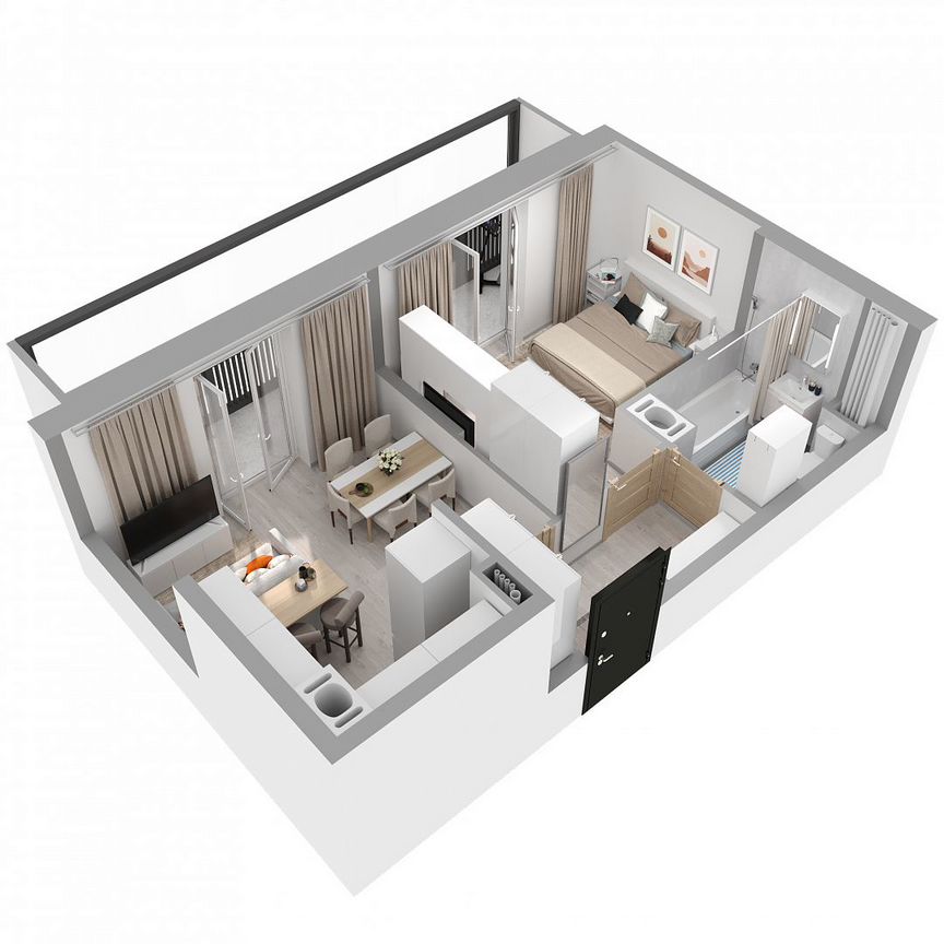 1-к. квартира, 41 м², 22/27 эт.