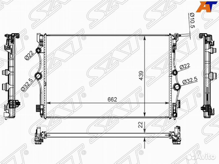 Радиатор двс Mercedes A-Classe W177 2018-2023