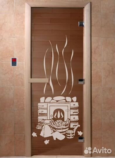 Дверь для сауны стеклянная