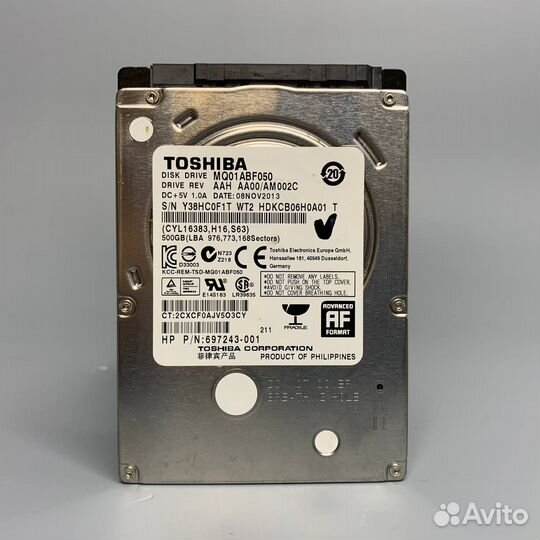 Жесткий диск Toshiba 500 гб MQ01ABF050 (F1T)