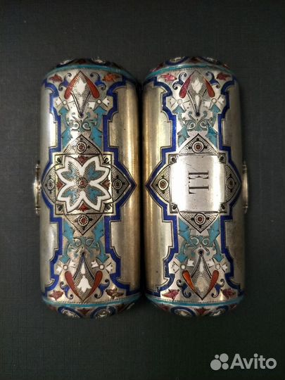 Портсигар, серебро, эмаль, Россия