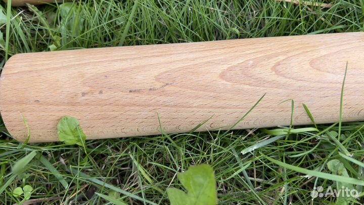 Скалка для теста из липы с вращающимися ручками