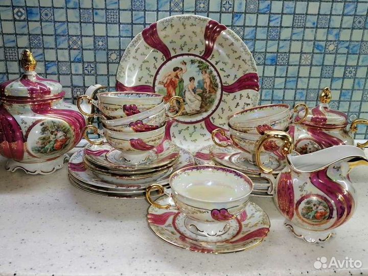 Чайный сервиз Мадонна Розовая лента (Германия)