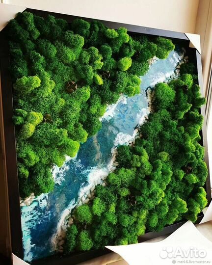 Панно из стабилизированного мха