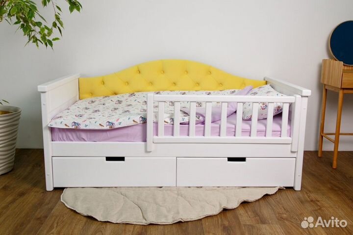 Детская кровать 170*80 с мягкой спинкой