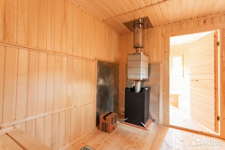Мобильная баня из бруса 2.3 x 8 метров
