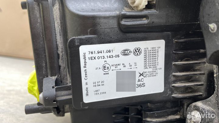 Фара левая VW Touareg