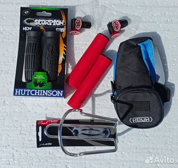 Флягодержат, сумка, грипсы, заглушки - Новые