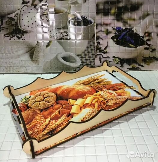 Поднос деревянный новый