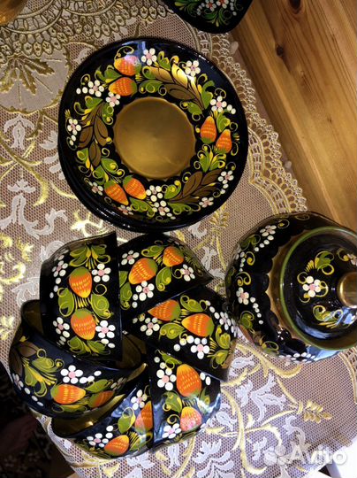 Чайный сервиз хохлома