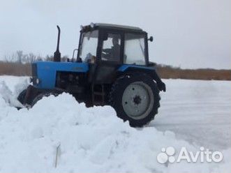 Трактор мтз 82.Уборка снега