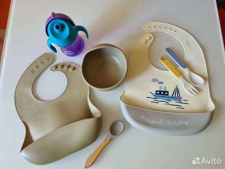 Набор детской силиконовой посуды