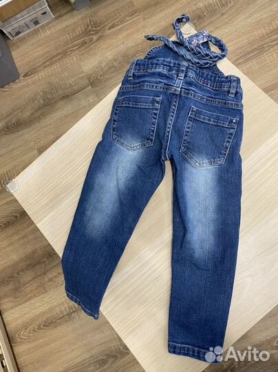 Бронь) Комбинезон джинсовый 98 на девочку