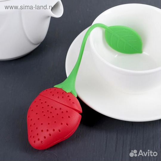 Ситечко для чая Доляна «Клубника», 19 см