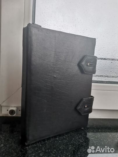 Блокнот-книга А5, крафт, нелинован, нат.кожа